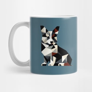 Abstract Design Tricolor Corgi Mug